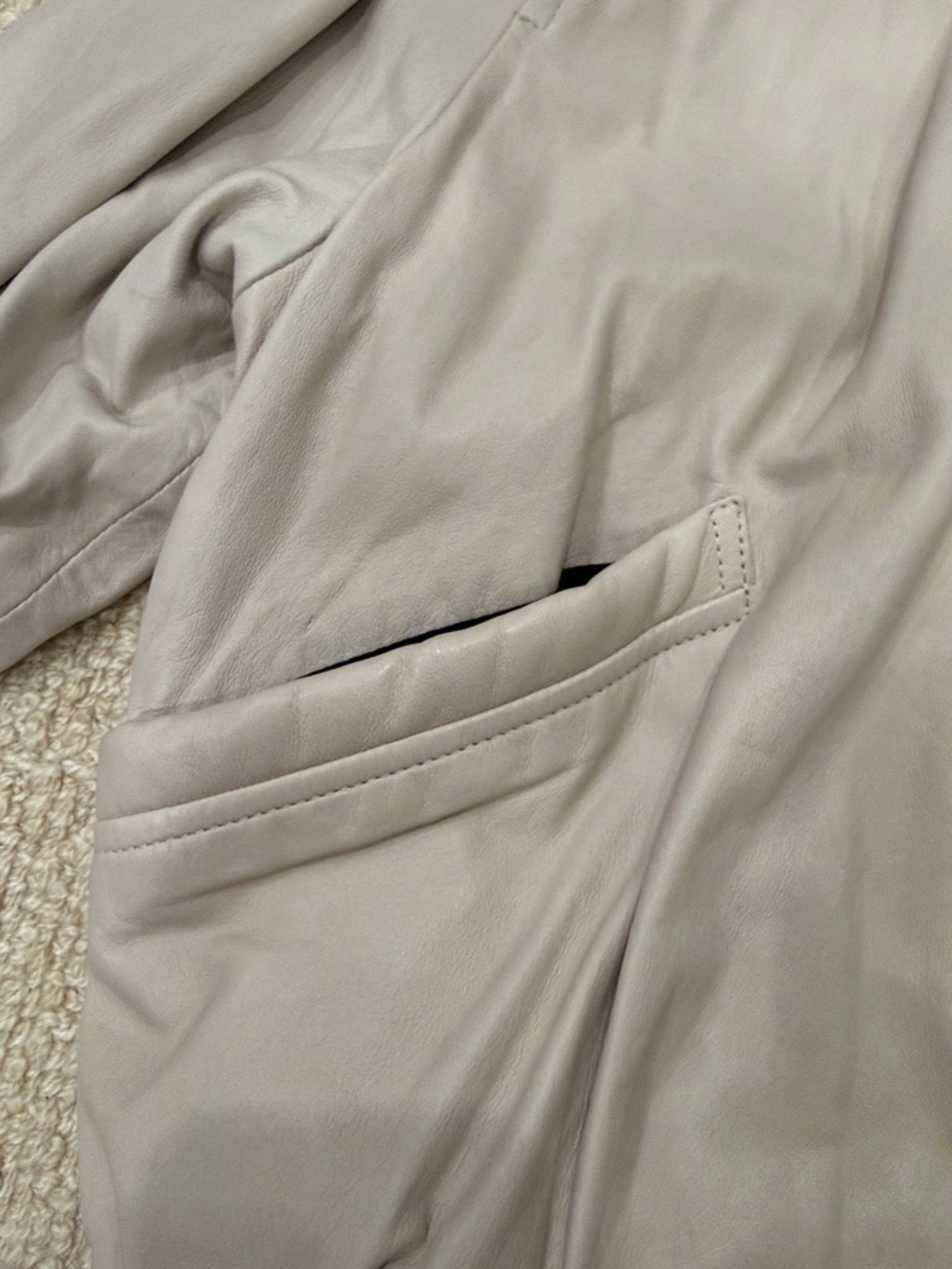 Iro Women’s Leather Bomber Jacket - Picture 7 of 12